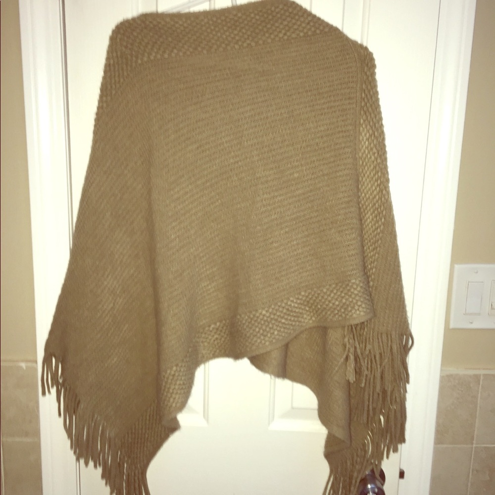 Knit poncho sweater