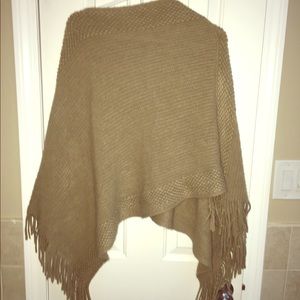 Knit poncho sweater