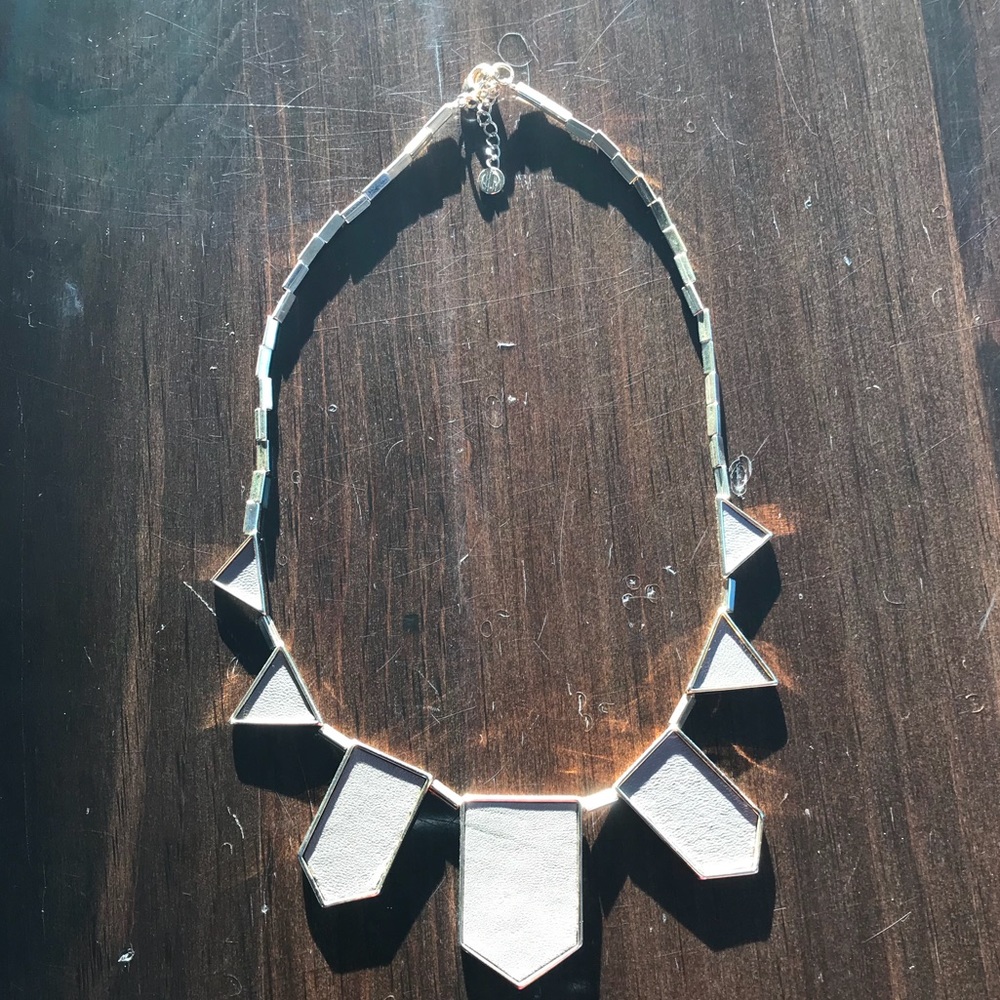 House Of Harlow Leather Station Bib Necklace