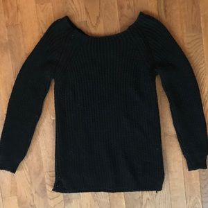 Black knit sweater