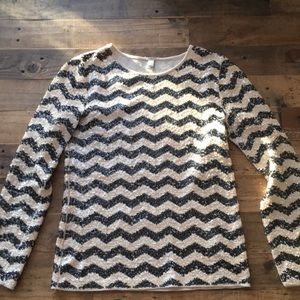 J.Crew chevron sequin top