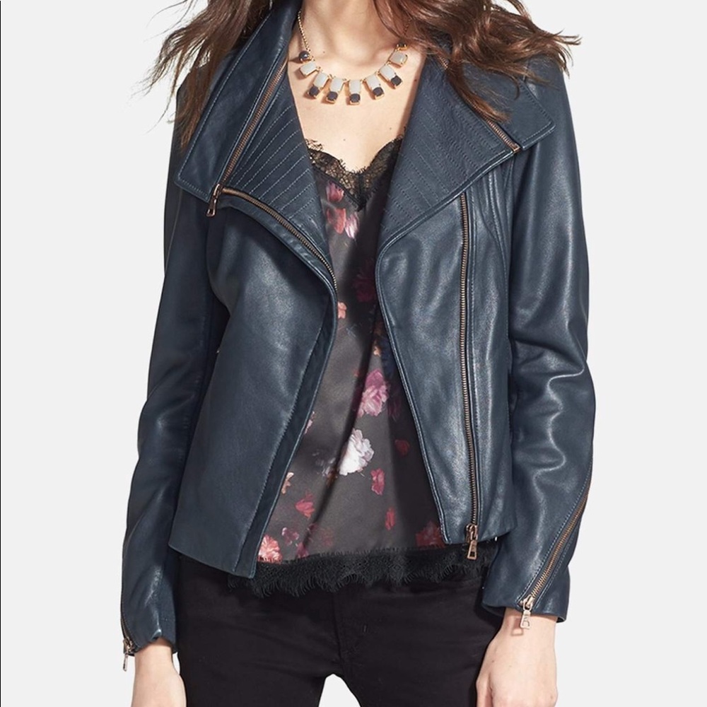 Sam Edelman Zip Detail Moro Jacket - Navy