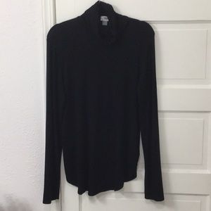 Solid black turtleneck