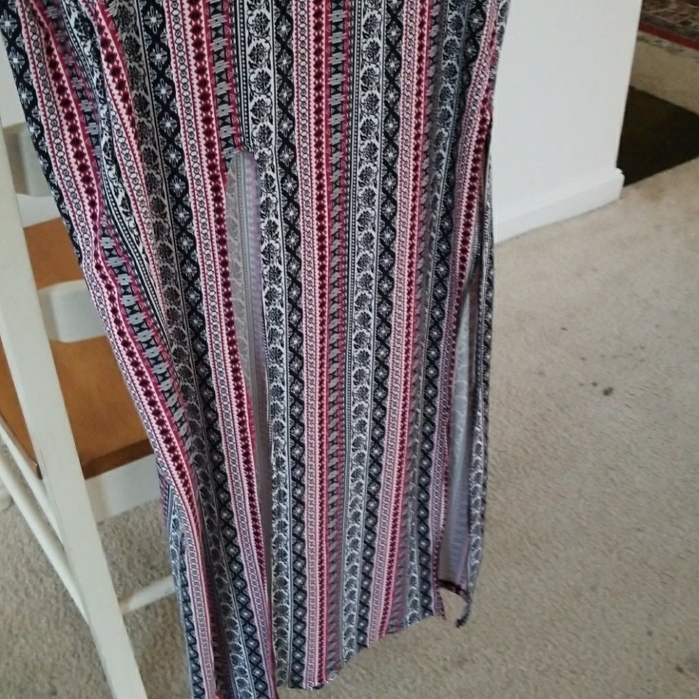 Long maxi double slitted skirt