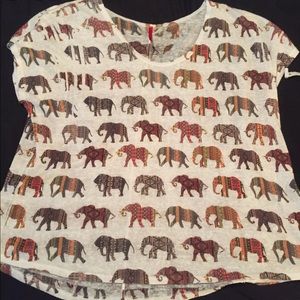 Super cute sheer knit elephant shirt