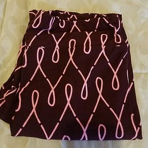 OS Lularoe pink ribbon leggings