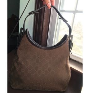 NEW Gucci Brown Canvasbag AMAZING condition