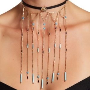 🌸SEE NOTE🌸Beaded Fringe Chain Choker Necklace