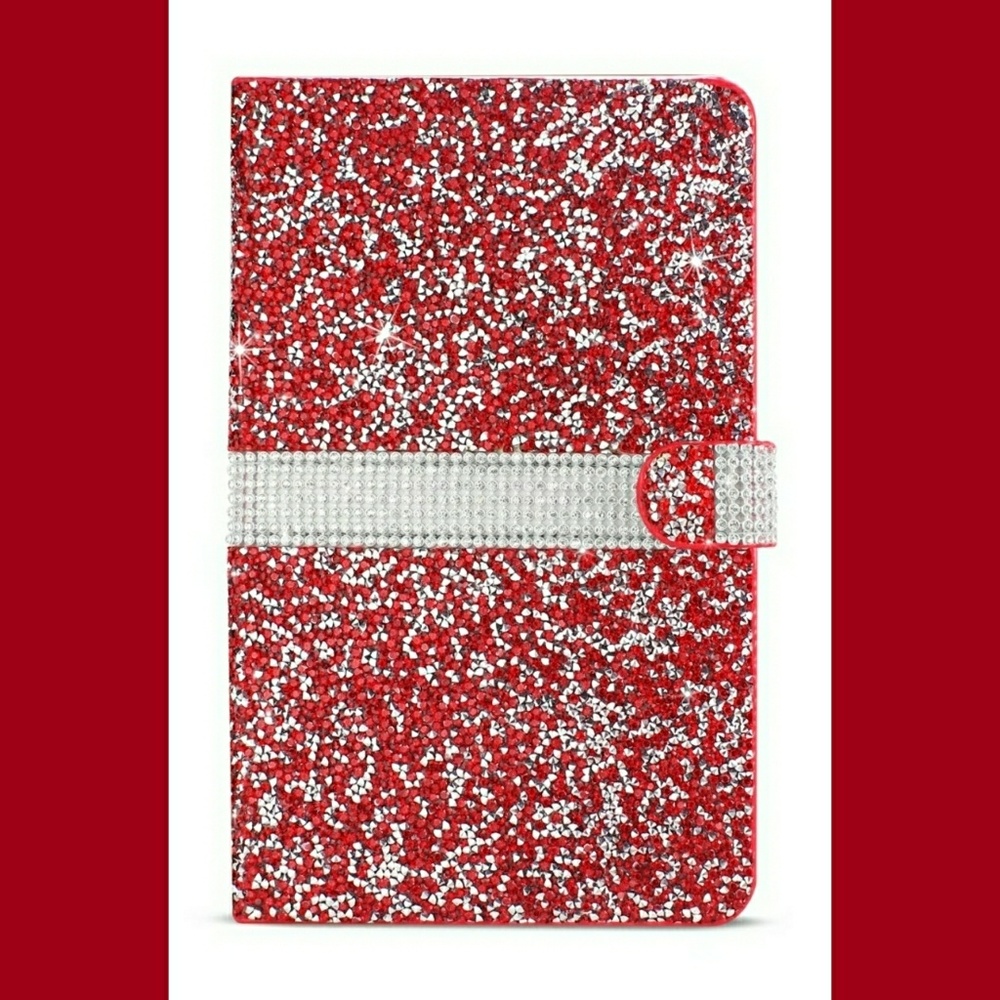 Diamond Rhinestone Wallet Case For 8" Tablets