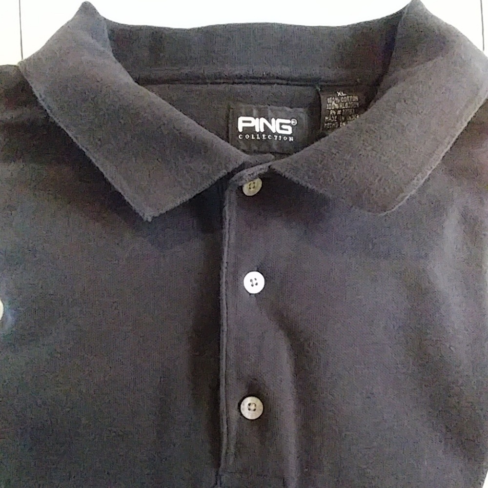 100% cotton black polo