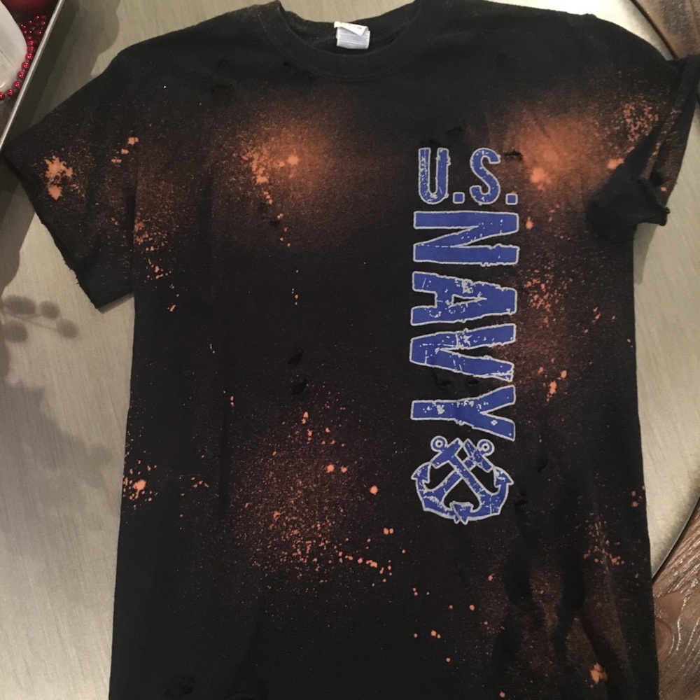 Distressed Navy Shirt