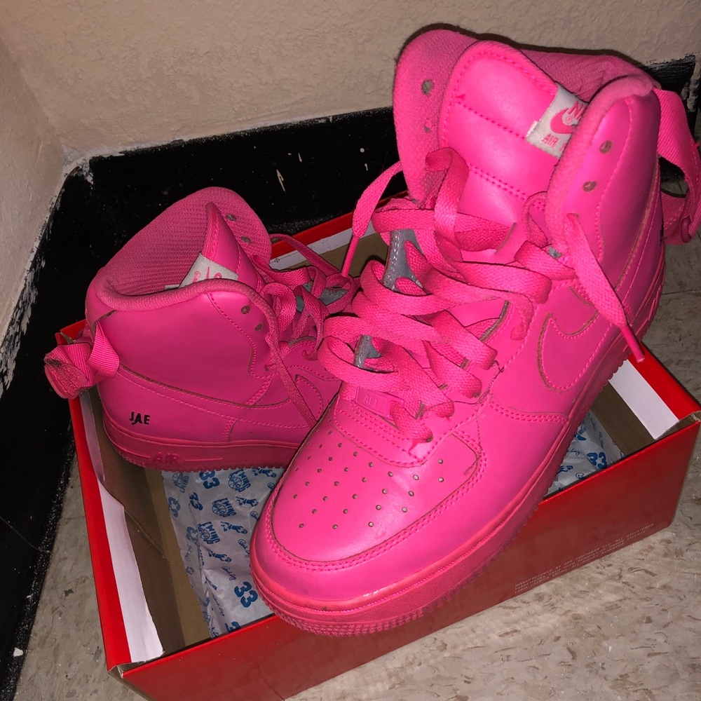 Hot pink Air Force ones