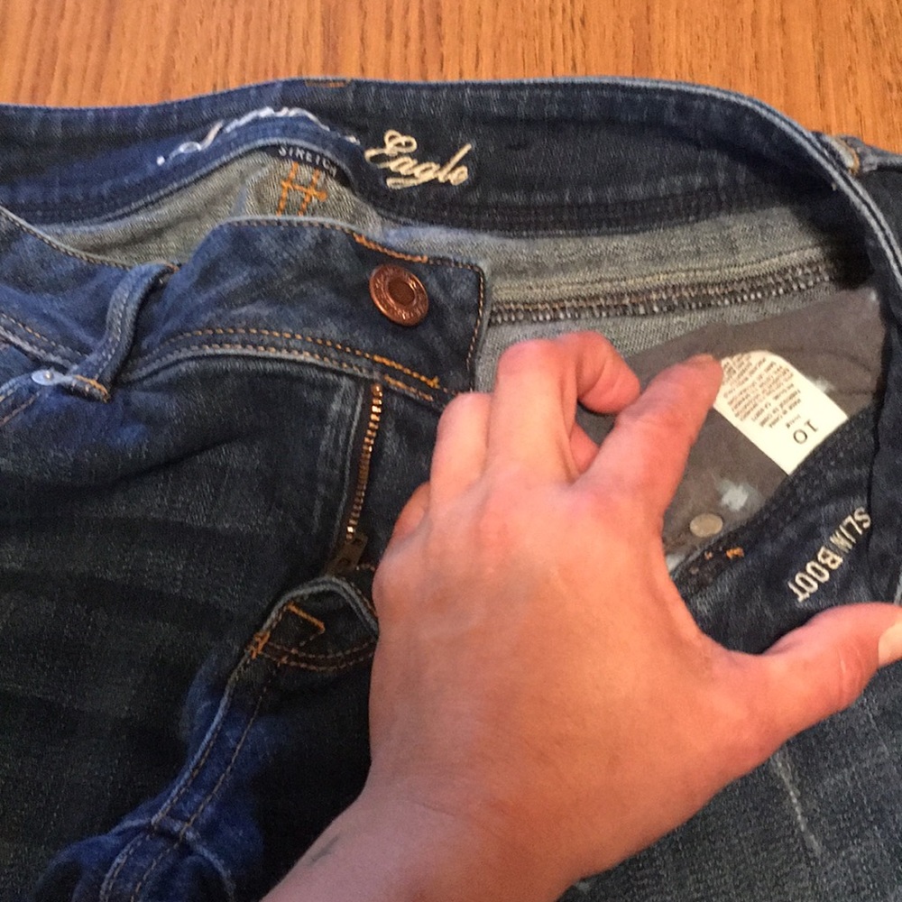 Ladies American eagle 🦅 jeans 10 long skinny boot