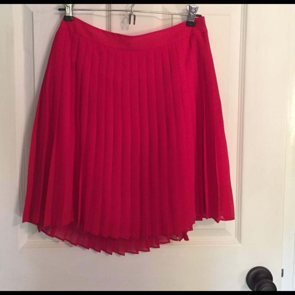 Loft pleated midi skirt
