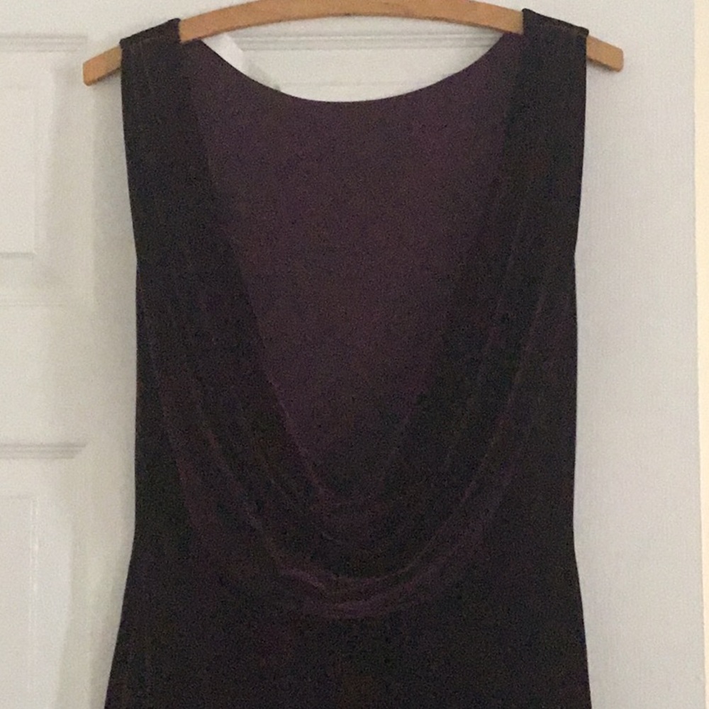 Glamorous purple velvet full length gown, perfect