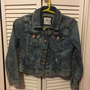 Justice denim jacket size 10