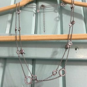 Lia Sophia silver and rhinestone pretty necklace