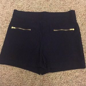 Navy blue high waisted shorts
