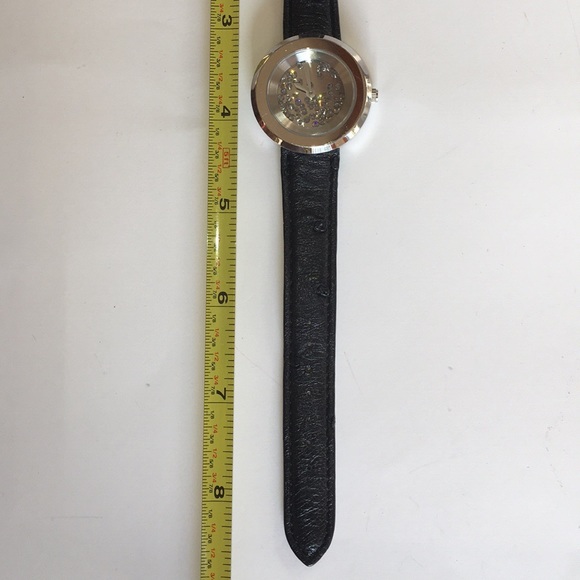 Andre Giroud Floating Diamond Black Ostrich Watch - Picture 7 of 7