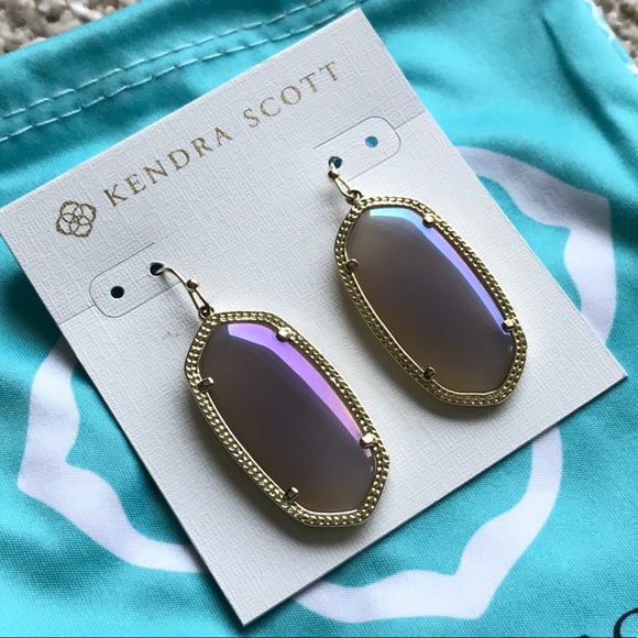 Kendra Scott Iridescent Agate Elle Earrings - Picture 2 of 7