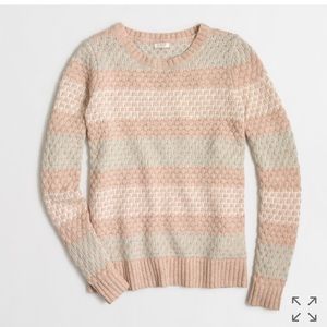 J Crew Striped Honeycomb Sweater