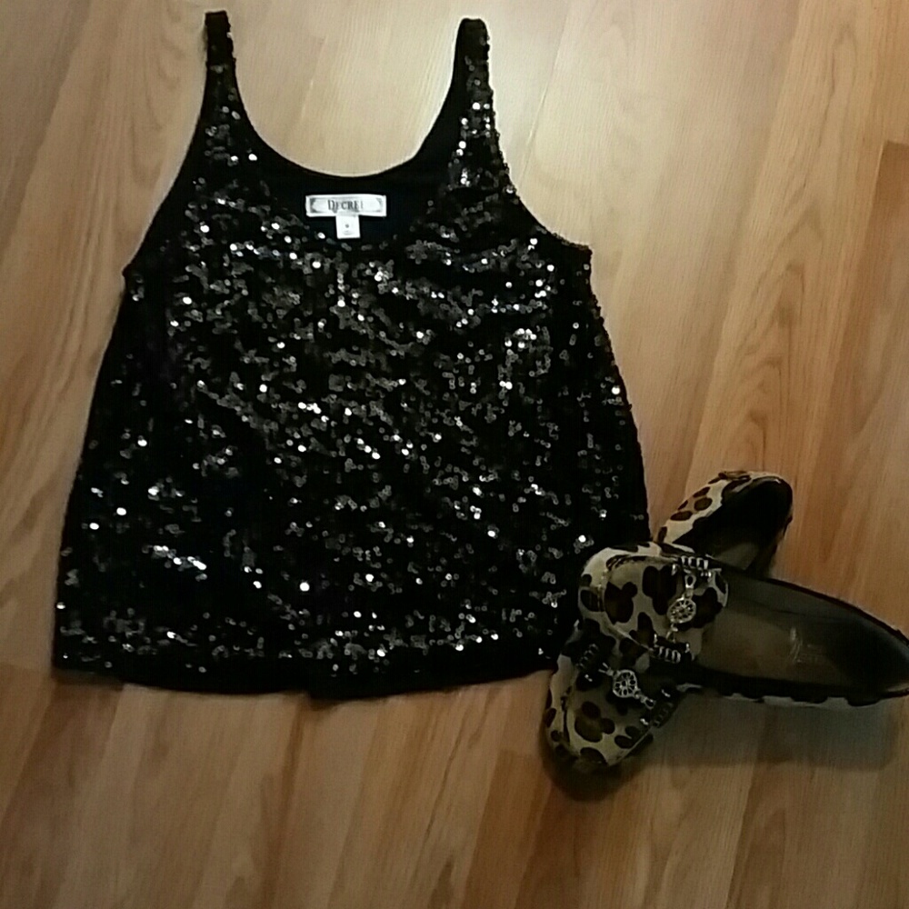 Blk sequin top!