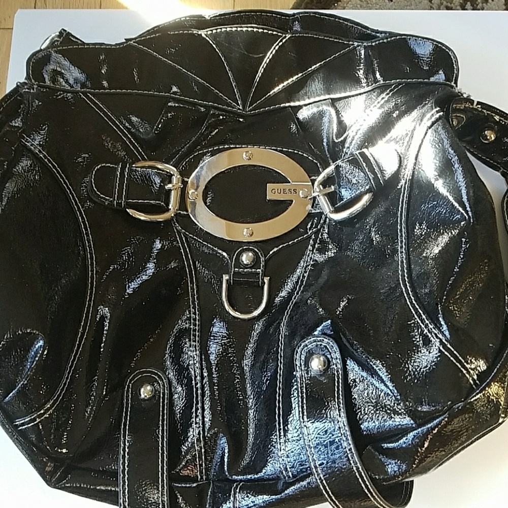 Guess Patent Leather Satchel