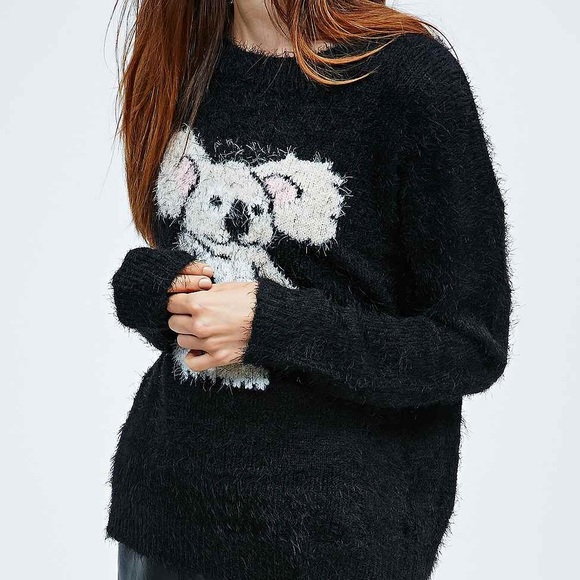 Minkpink Koala Bear Fuzzy Sweater 