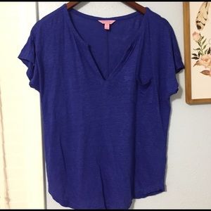 Dark Blue Lily Pulitzer Gently worn Top!!