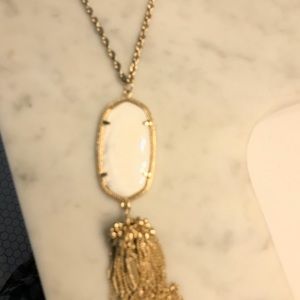 Kendra Scott White tassel necklace