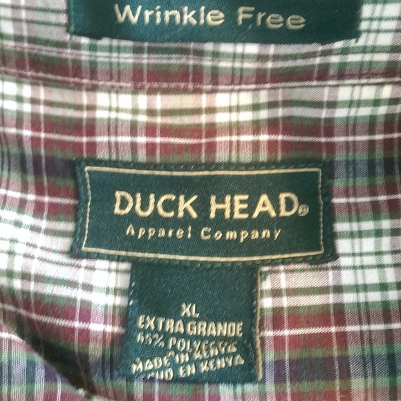 DUCK HEAD Mens XL Wrinkle Free Plaid Shirt - Picture 6 of 7