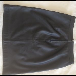 Genuine Black leather skirt