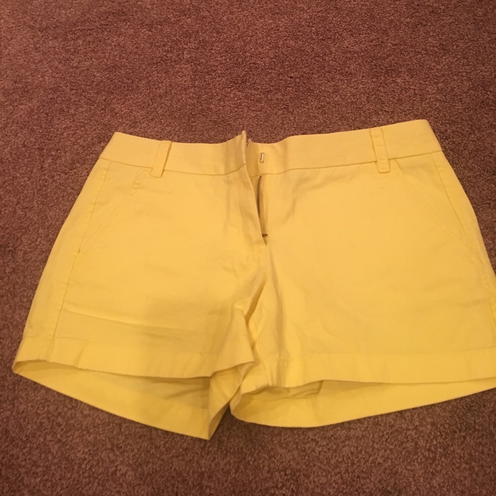 Bright yellow Jcrew chino short: size 6