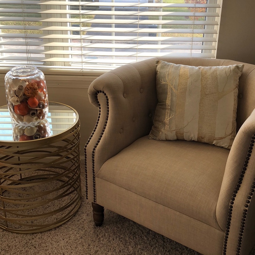 Beautiful gold and cream colored Pier One pillow
