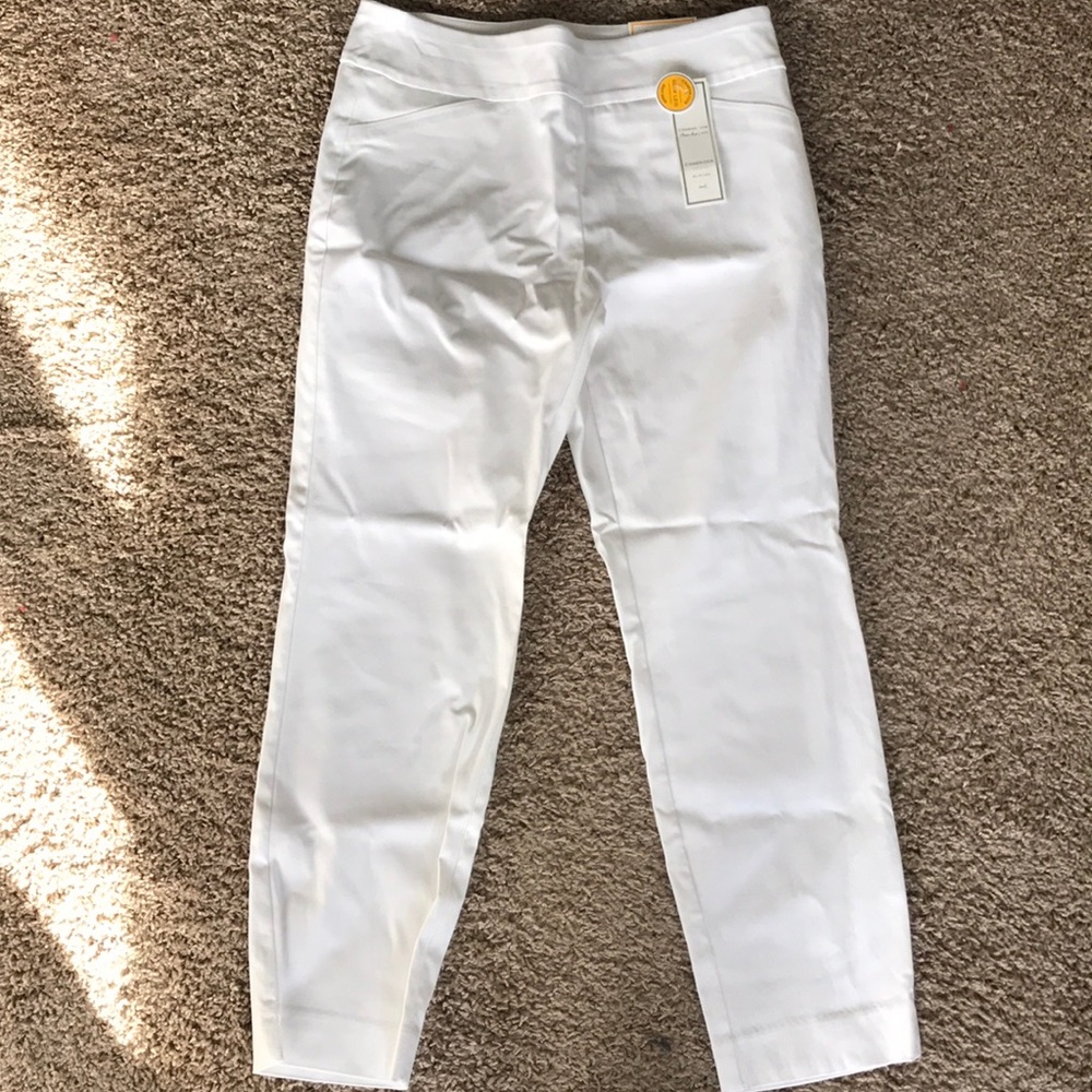 White petite pants