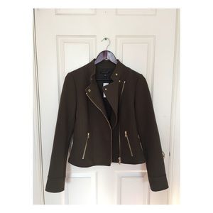 NWT Ann Taylor Flounce Moto Jacket