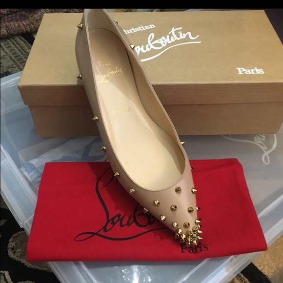 { Christian Louboutin } Degraspikes Blush Flat - Picture 2 of 4