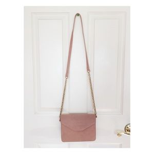 NWT Ann Taylor Folio Crossbody Bag - Dusty Pink