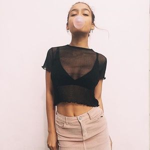 porter glitter top from brandy melville