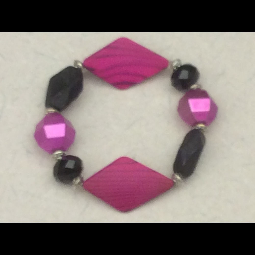 Pink/black bracelet