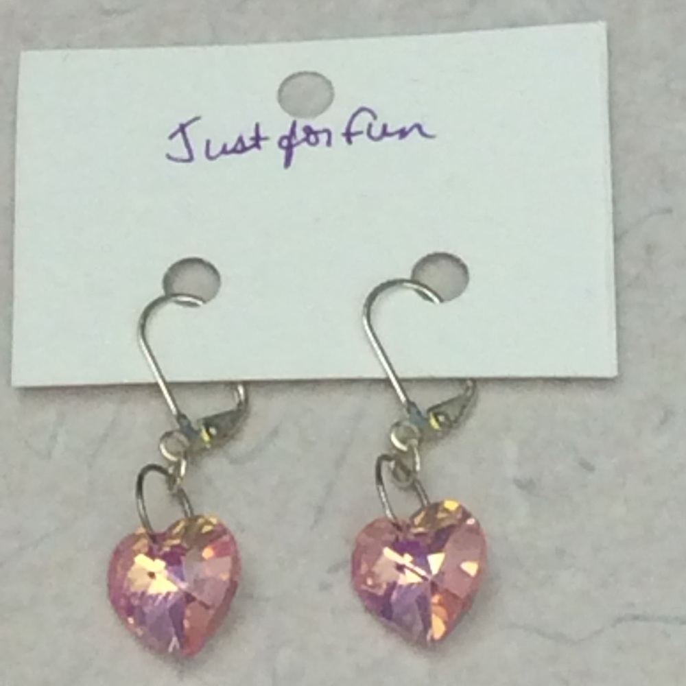 HP - Pink heart earrings