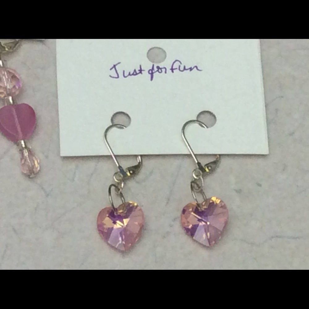 HP - Pink heart earrings - Picture 2 of 2