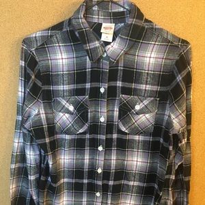 Long sleeve comfy plaid top