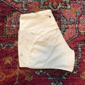 Lululemon white Run Times shorts