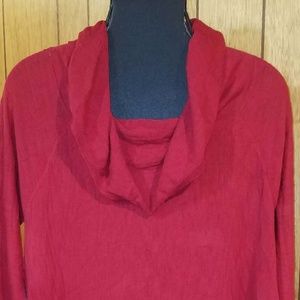 Red Cowl Neck Sweater, plus size, NWT