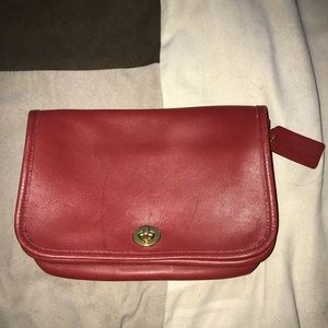 Red Coach Clutch PERFECT CONDITION