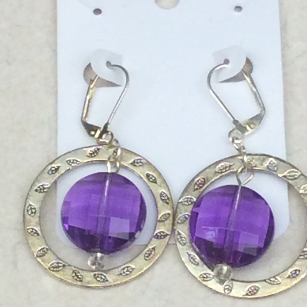 Purple earrings