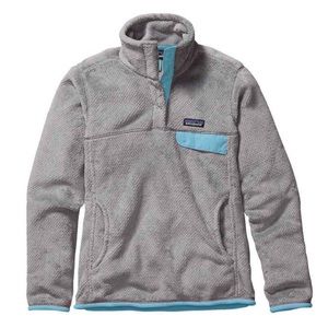 Gray and light blue Patagonia fleece