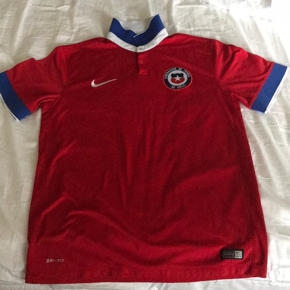 2015 AUTHENTIC NIKE DRI-FIT CHILE SOCCER POLO