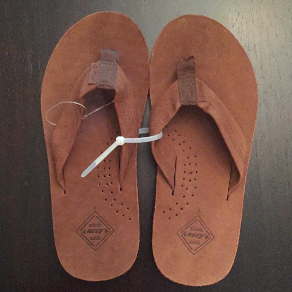 New Men’s Reef Brown Flip Flops Sandals 8